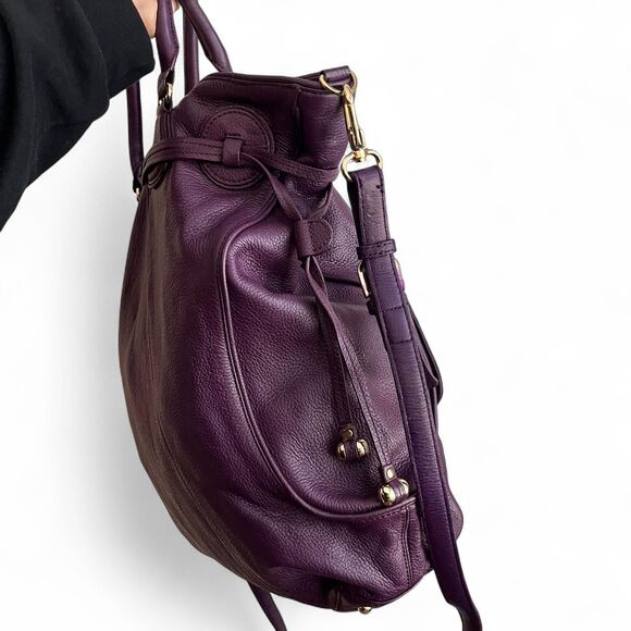 Isaac Mizrahi Extra-Large Pebbled Leather shoulder bag / Tote - Picture 3 of 6